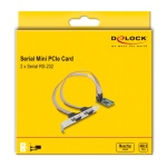 DELOCK κάρτα επέκτασης mini PCIe σε 2x RS-232 95273 - Image 3