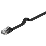 GOOBAY καλώδιο δικτύου 95381, CAT 6 U/UTP, flat, copper, 10m, μαύρο