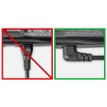 GOOBAY καλώδιο τροφοδοσίας Euro 97350, γωνιακό, 2x0.75 mm², 2m, μαύρο - Image 2