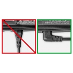 GOOBAY καλώδιο τροφοδοσίας Euro 97354, γωνιακό, 2x0.75 mm², 3m, μαύρο - Image 2