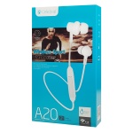 CELEBRAT earphones A20 με μαγνήτη, Bluetooth, 10mm, 70mAh, λευκά - Image 3