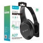 CELEBRAT headphones A27, wireless & wired, Bluetooth 5.3, Φ40mm, μαύρα - Image 3