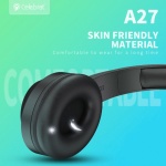 CELEBRAT headphones A27, wireless & wired, Bluetooth 5.3, Φ40mm, μαύρα - Image 4