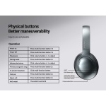 CELEBRAT headphones A33, ασύρματα & ενσύρματα, ANC, 40mm, 300mAh, μαύρα - Image 4