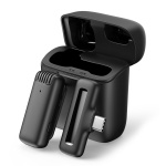 APEXEL ασύρματο μικρόφωνο APL-MIC007 με θήκη φόρτισης, USB-C, 2.4GHz, μαύρο