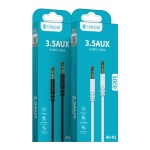 CELEBRAT καλώδιο ήχου 3.5mm AU-01, AUX, 1m, μαύρο - Image 4