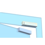 YLI ELECTRONIC βάση ηλεκτρικής κλειδαριάς BBK-700 για γυάλινη πόρτα - Image 2