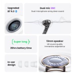 USAMS earphones με θήκη φόρτισης US-XD19, TWS, ENC, Φ13mm, λευκά - Image 2