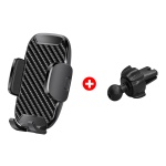 POWERTECH βάση smartphone για αεραγωγό αυτοκινήτου BNDL-0155, μαύρη