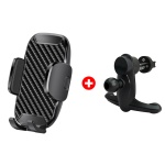 POWERTECH βάση smartphone για αεραγωγό αυτοκινήτου BNDL-0156, μαύρη