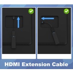 POWERTECH αντάπτορας HDMI CAB-H167, 4K/60Hz, 0.10m, μαύρος - Image 2