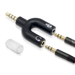 POWERTECH αντάπτορας 3.5mm σε 2x 3.5mm CAB-J043, μαύρο - Image 2
