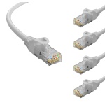 POWERTECH καλώδιο δικτύου CAB-N413-5, Cat 6 U/UTP, CCA, 250Hz, 0.25m, γκρι, 5τμχ
