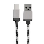 POWERTECH καλώδιο USB σε USB-C CAB-U130, 8mm tip, 25W, 1.5m, μαύρο-γκρι