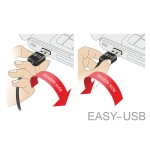 POWERTECH καλώδιο USB σε USB Micro CAB-U133, 90°, Easy USB, 1m, μαύρο - Image 2
