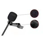 POWERTECH μικρόφωνο CAB-UC048 με ενσωματωμένο clip-on, USB-C, 1.5m μαύρο - Image 2