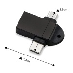 POWERTECH αντάπτορας USB σε USB-C & micro USB CAB-UC090, 5Gbps, μαύρος - Image 3