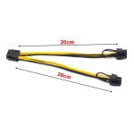 POWERTECH καλώδιο EPS 12V 8pin (F) σε 2x PCIe 8pin (6+2) CAB-W035, 20cm - Image 2