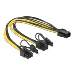 POWERTECH καλώδιο PCIe 6pin σε 2x 8pin CAB-W044, 30cm - Image 2