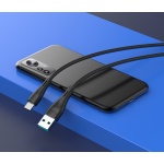 CELEBRAT καλώδιο USB-C σε USB CB-18T, 3A, 480Mbps, 1m, μαύρο - Image 2
