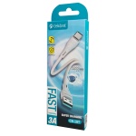 CELEBRAT καλώδιο USB-C σε USB CB-18T, 3A, 480Mbps, 1m, λευκό - Image 2