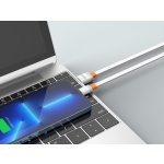 CELEBRAT καλώδιο micro USB σε USB CB-33M, flat, 2.1A, 1m, λευκό - Image 2