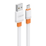 CELEBRAT καλώδιο micro USB σε USB CB-33M, flat, 2.1A, 1m, λευκό