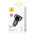 USAMS φορτιστής αυτοκινήτου C13, 2x USB, 2.1A, μαύρος - Image 4