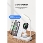 USAMS ασύρματος φορτιστής US-CD195 με φωτιστικό, 4 σε 1, 15W, λευκός - Image 3