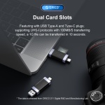 ORICO card reader CD2D-AC3 για SD & Micro SD, USB-C & USB 3.0, μαύρο - Image 2