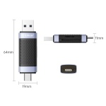 ORICO card reader CD2D-AC3 για SD & Micro SD, USB-C & USB 3.0, μαύρο - Image 3