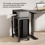 BRATECK βάση δαπέδου για PC CPB28-01 με ροδάκια, 2 ράφια, έως 80kg - Image 2