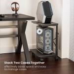 BRATECK βάση δαπέδου για PC CPB28-01 με ροδάκια, 2 ράφια, έως 80kg - Image 5