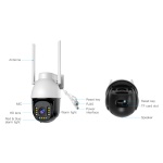 VSTARCAM smart κάμερα CS611Q-UV, 4MP, Wi-Fi, PTZ, SD - Image 5