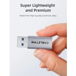 CABLETIME αντάπτορας USB-C σε USB CT-AMCF10-AG, 10Gbps, 3A, γκρι - Image 5