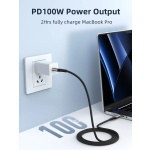 CABLETIME καλώδιο USB-C CT-CM100, 100W PD, 2m, μαύρο - Image 2