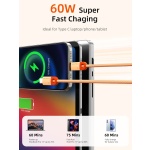 CABLETIME καλώδιο USB-C CT-CM60-PBL, 60W PD, 480Mbps, 0.25m, μπλε - Image 2