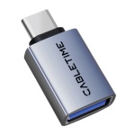 CABLETIME αντάπτορας USB-C σε USB CT-CMAF10-AG, 10Gbps, γκρι