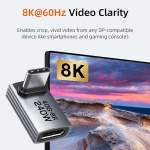 CABLETIME αντάπτορας USB-C CT-OTG42-AG, γωνιακός, USB4, 240W, 40Gbps, 8K, γκρι - Image 3