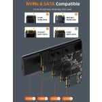 CABLETIME θήκη για M.2 NVMe/SATA SSD CT-SSD03-AG tool free, 10Gbps, γκρι - Image 4