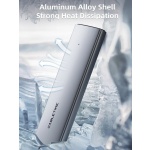 CABLETIME θήκη για M.2 NVMe/SATA SSD CT-SSD03-AG tool free, 10Gbps, γκρι - Image 5