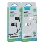CELEBRAT earphones με μικρόφωνο D11, 3.5mm σύνδεση, Φ10mm, 1.2m, μαύρα - Image 3