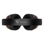 DOQAUS headphones DESIGN 3, ασύρματα & ενσύρματα, Φ40mm, 600mAh, μαύρα/καφέ - Image 2