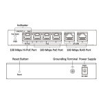 HIKVISION Managed switch DS-3E1106HP-EI, 4x PoE & 2x RJ45 ports, 100Mbps - Image 2