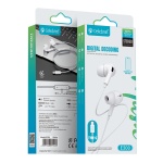 CELEBRAT earphones με μικρόφωνο E300, USB-C σύνδεση, Φ10mm, 1.2m, λευκά - Image 3