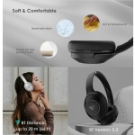 DOQAUS headphones FOCUS 5, ασύρματα & ενσύρματα, Φ40mm, 1000mAh, γκρι - Image 5