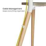 BRATECK βάση τηλεόρασης δαπέδου FS28-44F-04, 43-65", έως 35kg, με ράφι - Image 3