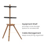 BRATECK βάση τηλεόρασης δαπέδου FS35-44F-02, 45-65", έως 40kg, με ράφι - Image 4