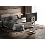 BRATECK βάση τηλεόρασης δαπέδου FS54-22T-02W, 17-43", έως 15kg, με ράφι & ροδάκια, λευκή - Image 4