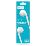 CELEBRAT earphones με μικρόφωνο G12, 3.5mm σύνδεση, Φ14.2mm, 1.2m, λευκό - Image 3